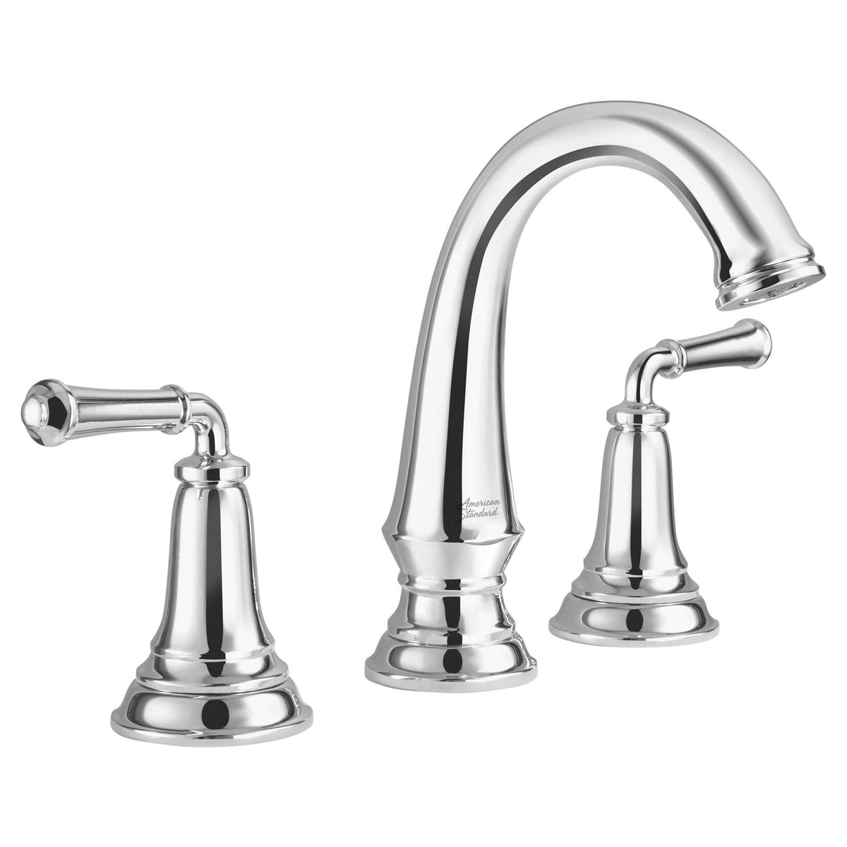 Polished Chrome Widespread Bathroom Faucet with Pop-Up Drain S432
