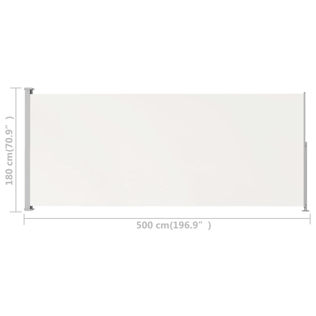 Cream Retractable Side Awning X290493
