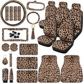 Leopard Print Car Accessories Set K6574