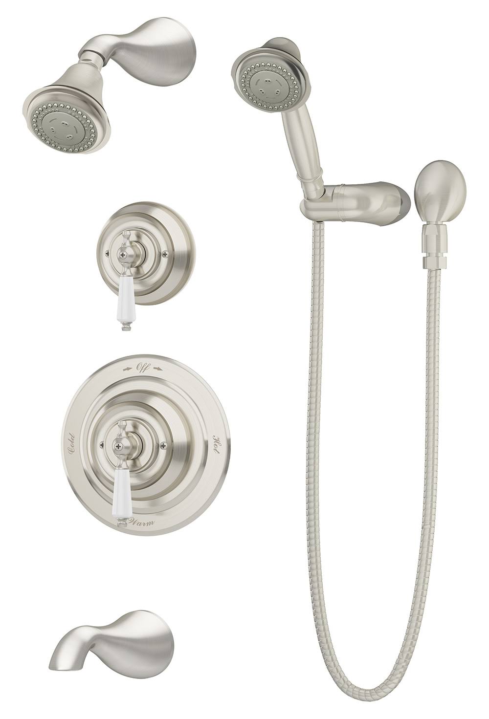 Satin Nickel Pressure Balanced Shower System with Shower Head S272