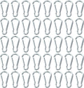 400PCS Aluminum Carabiner Clip 1.9 Inch D Shape Spring Snap Keychain Hook I612