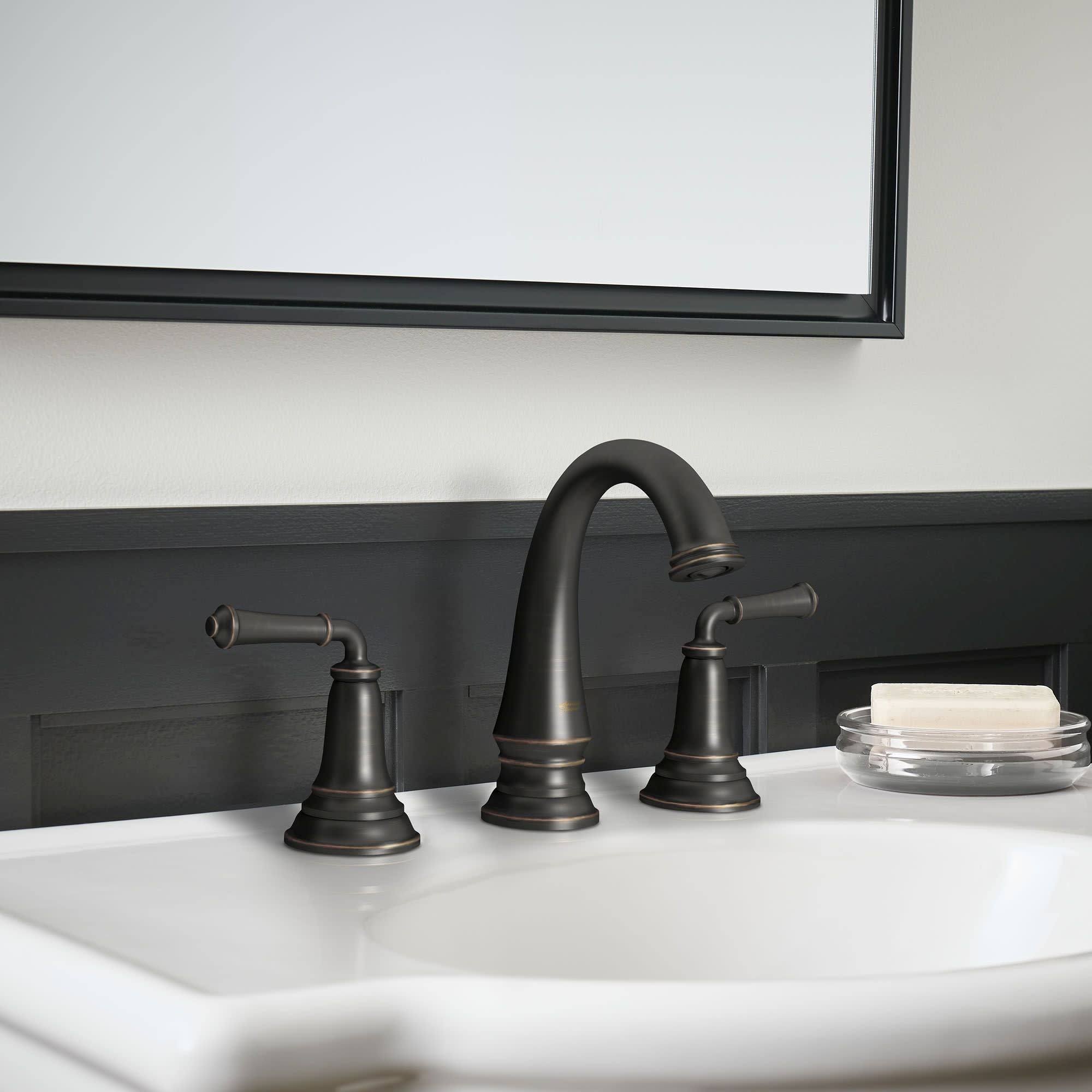 Polished Chrome Widespread Bathroom Faucet with Pop-Up Drain S432