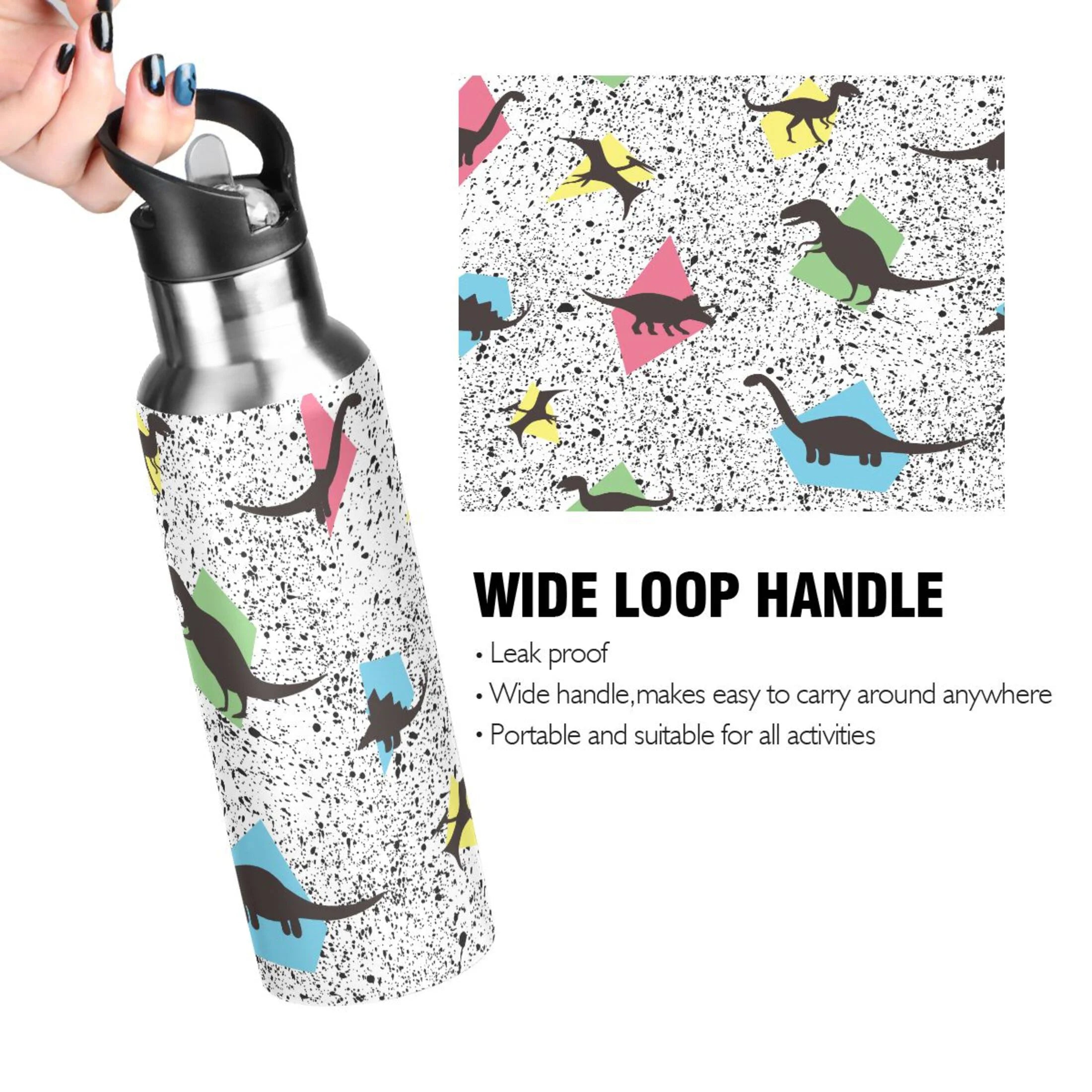 Stainless Steel Insulated Water Bottle with Straw Lid Z574