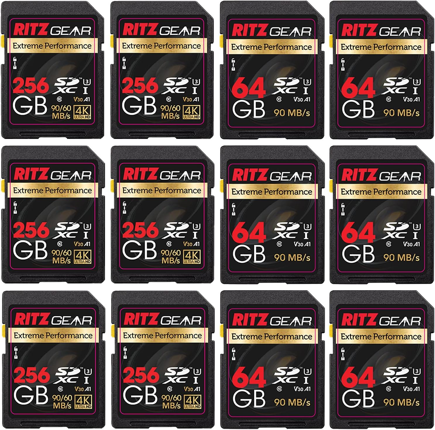 64GB UHS-I SDXC Memory Card 3 Units + Holder Pack of 2 G61447