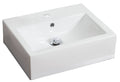 Ceramic Rectangular Vessel Bathroom Sink with Overflow S27024