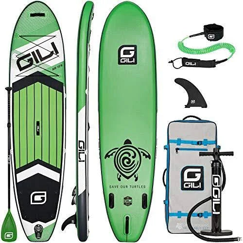 Green Air Inflatable Stand Up Paddle Board Package E70964