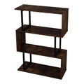 Brown 3-Tier Metal Bookcase L570829