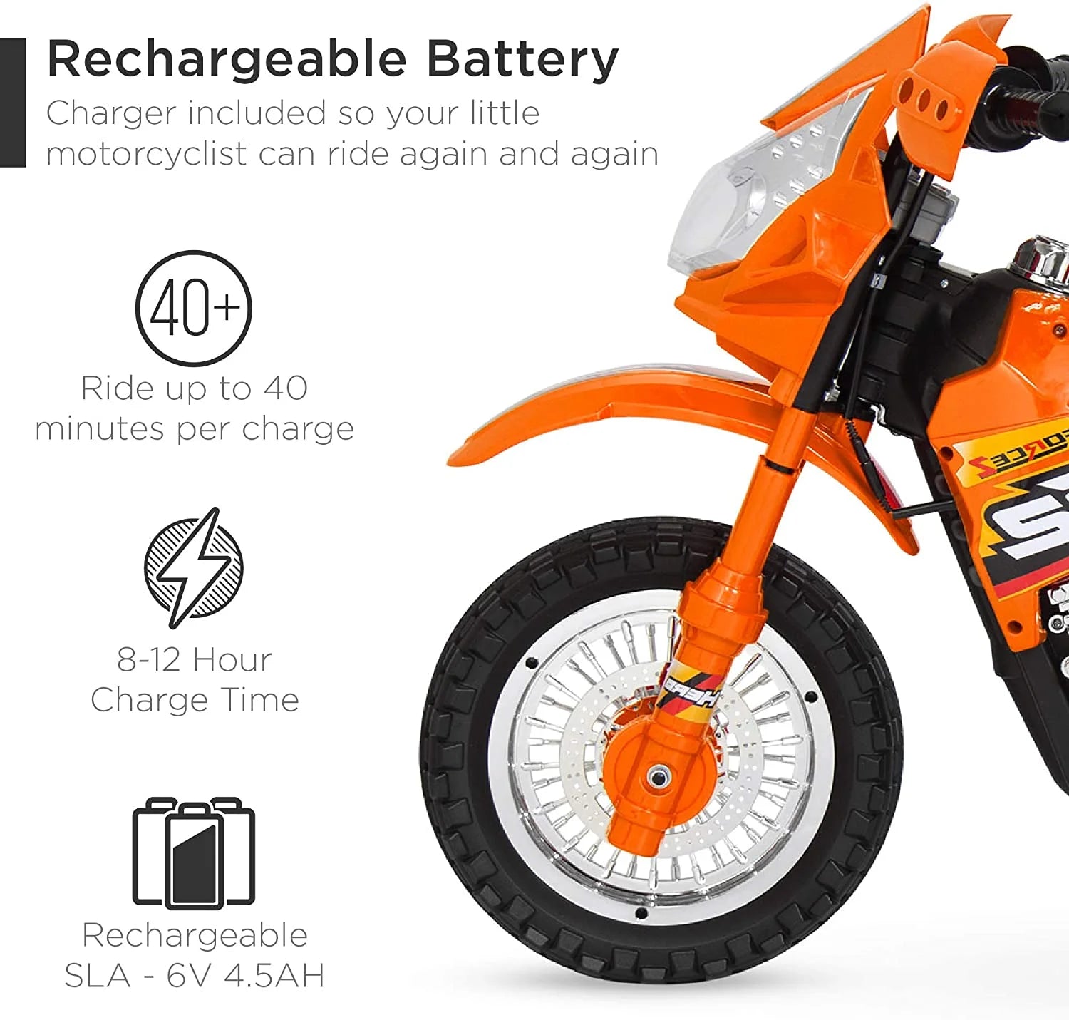 6V Ride On Motorcycle with Training Wheels H4639