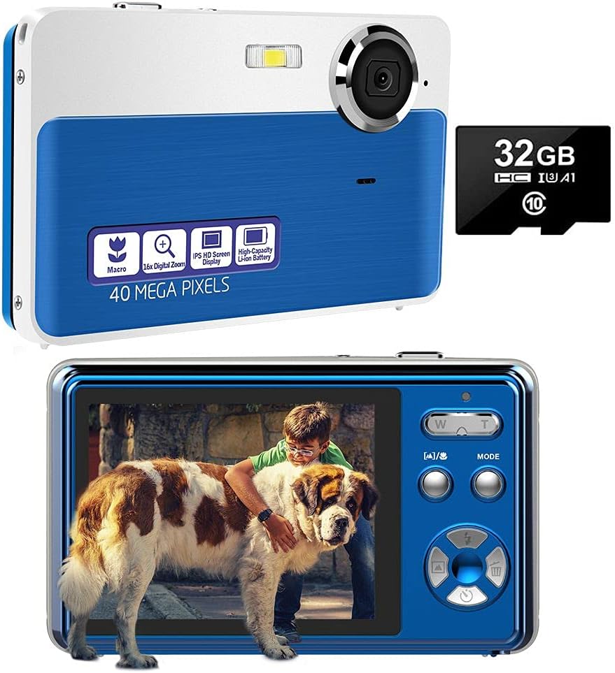 4K 48MP Digital Camera with Webcam, 16X Digital Zoom, Auto Focus, Pack of 2 V982411