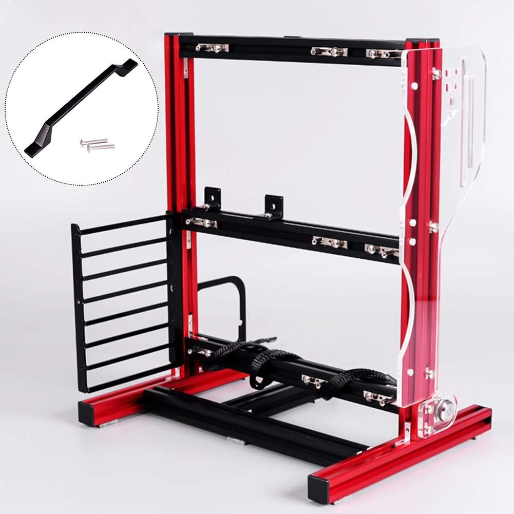 Red Open Aluminum Frame Motherboard Chassis Z964