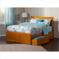 Caramel Queen Bed with Foot Board and 2 Drawers V503309