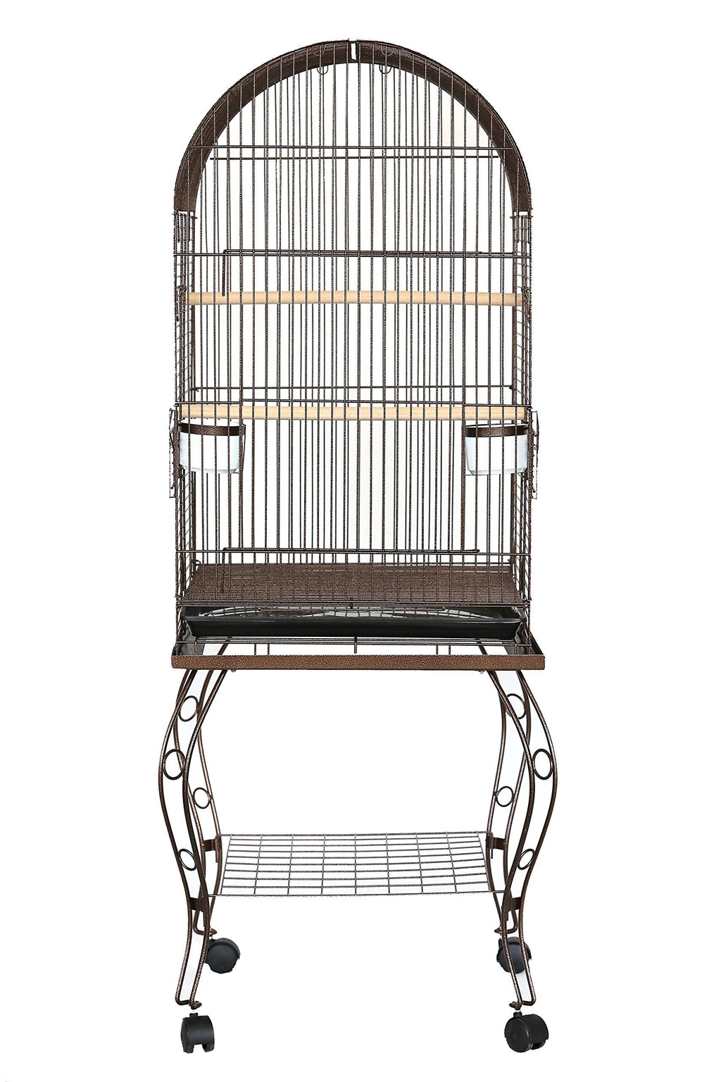 Antique Copper Dometop Parrot Cage with Stand E932