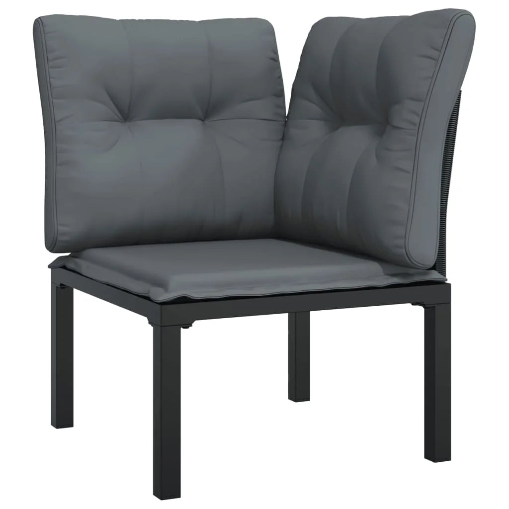 5 Piece Outdoor Patio Furniture Set with Dark Gray Seat and Back Cushions P62402