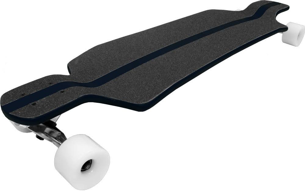 Black Pinstripe Concave Longboard K848
