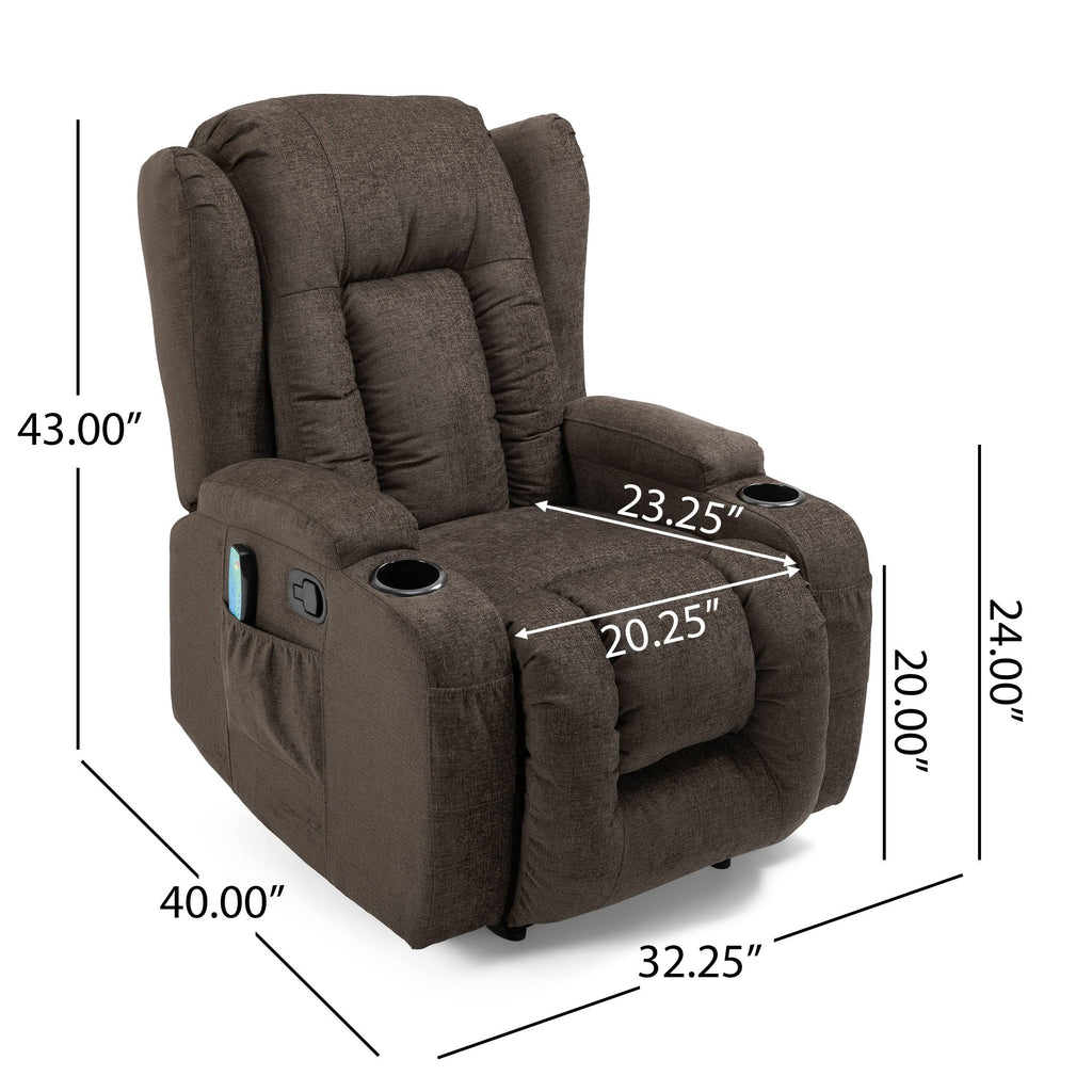 Brown Massage Recliner Y30895