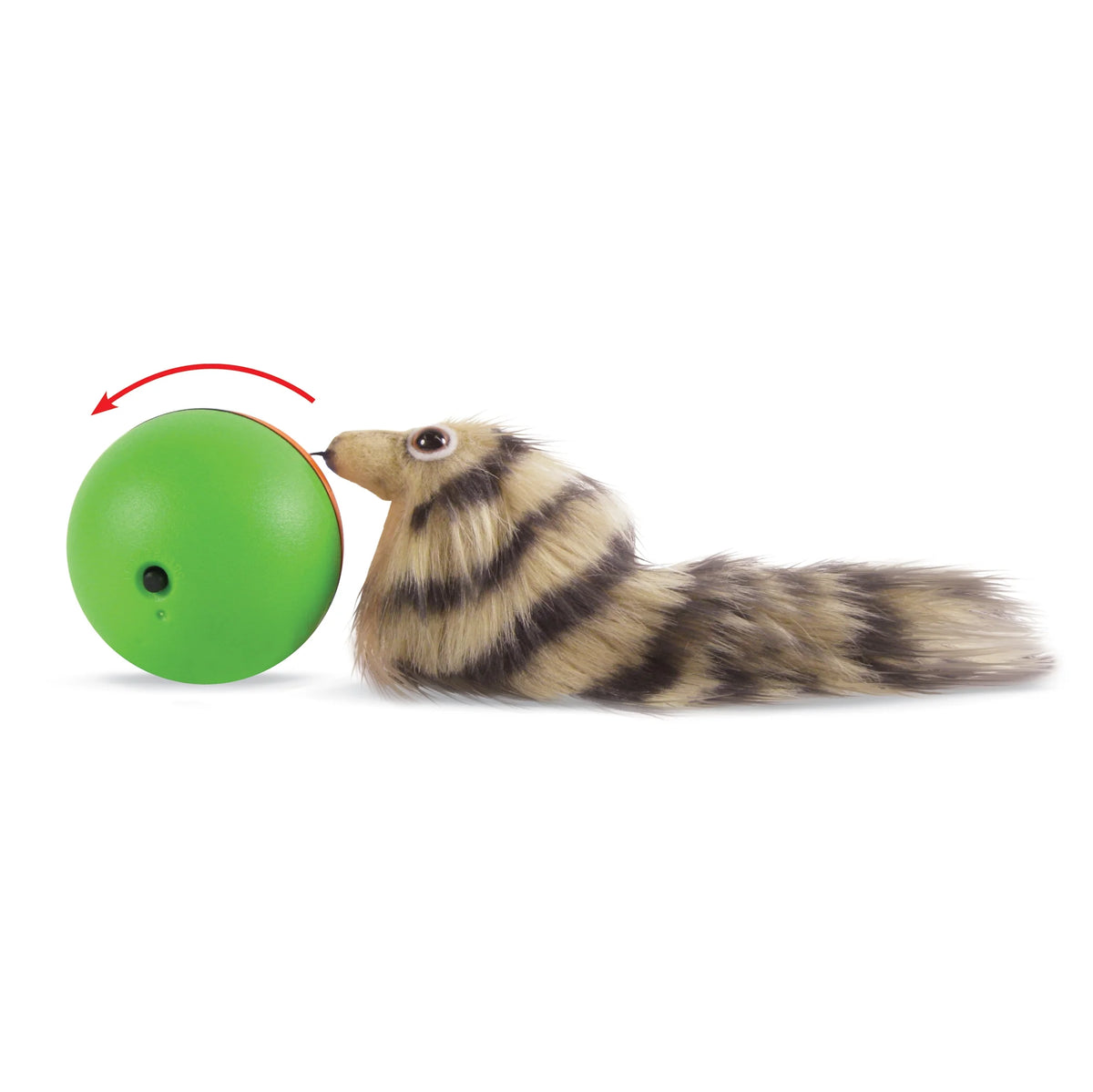 Brown Battery-Operated Rolling Pet Toy P1111
