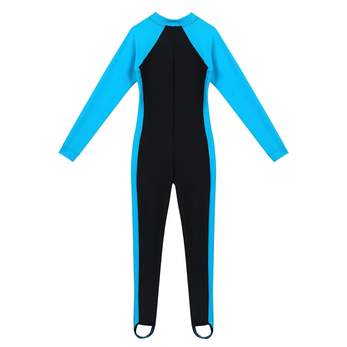 One Piece Long Sleeves Zipper Front Swimsuit H183