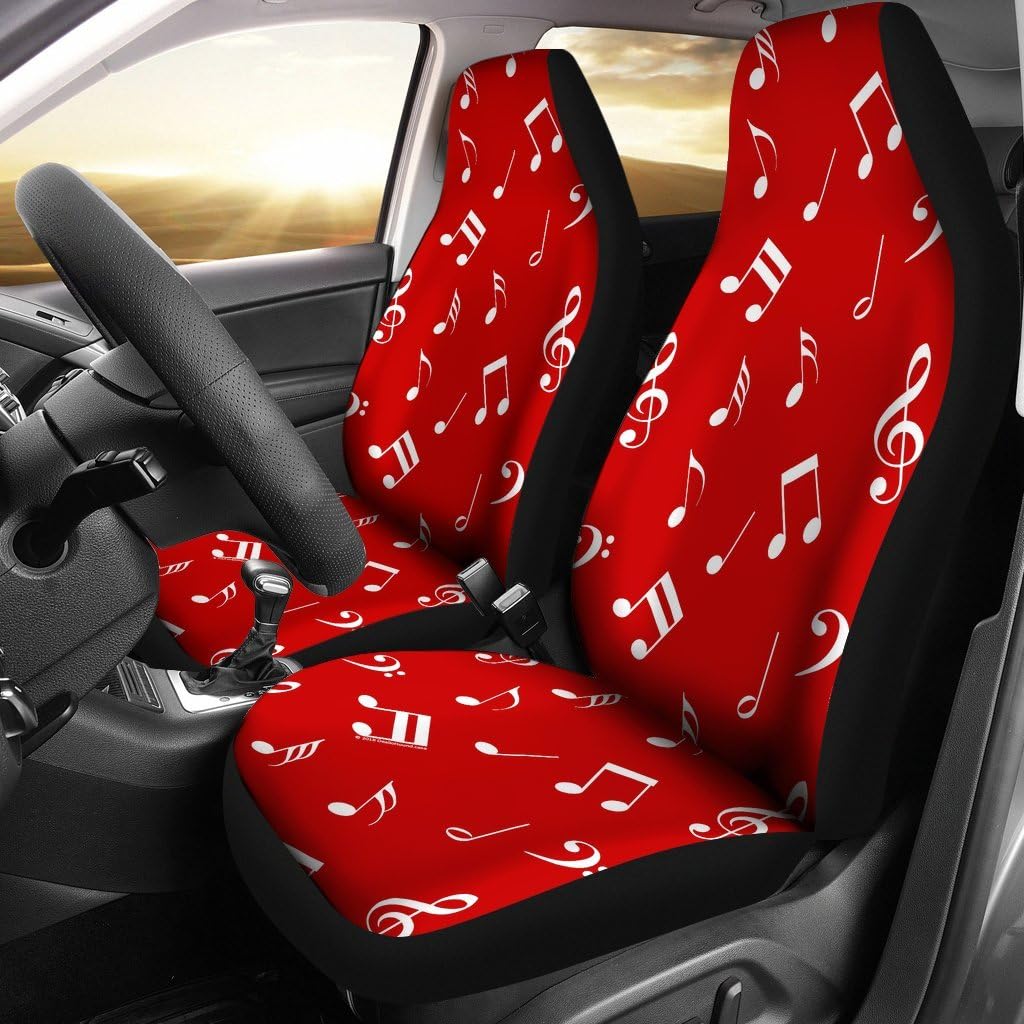 Red Microfiber Car Seat Covers Set of 2 W609