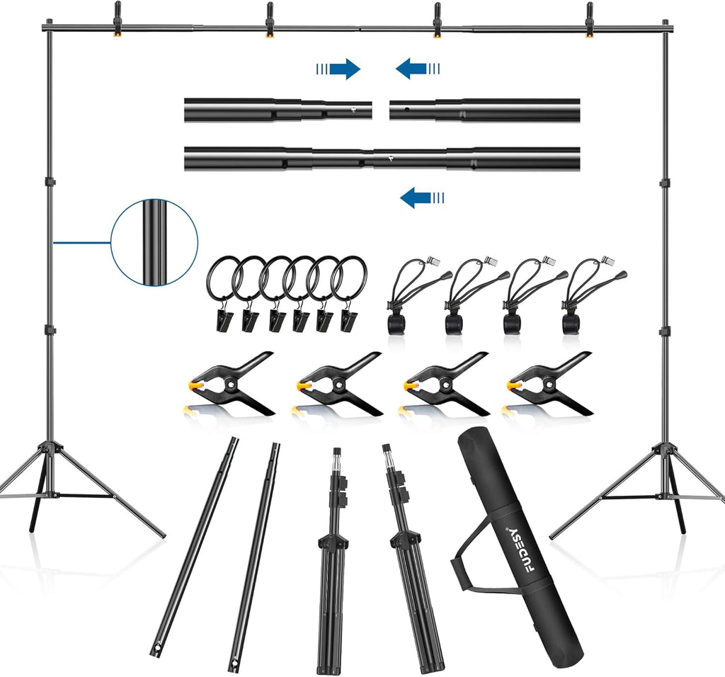 7x10Ft Adjustable Photography Background Support System Kit with Carry Bag G4541