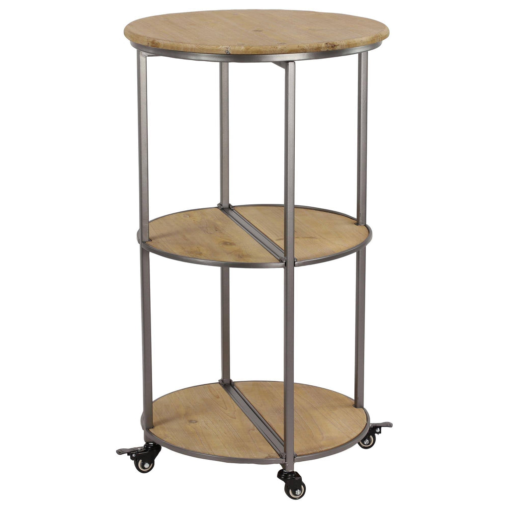 Light Brown Metal Bar Cart W422217