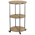 Light Brown Metal Bar Cart W422217