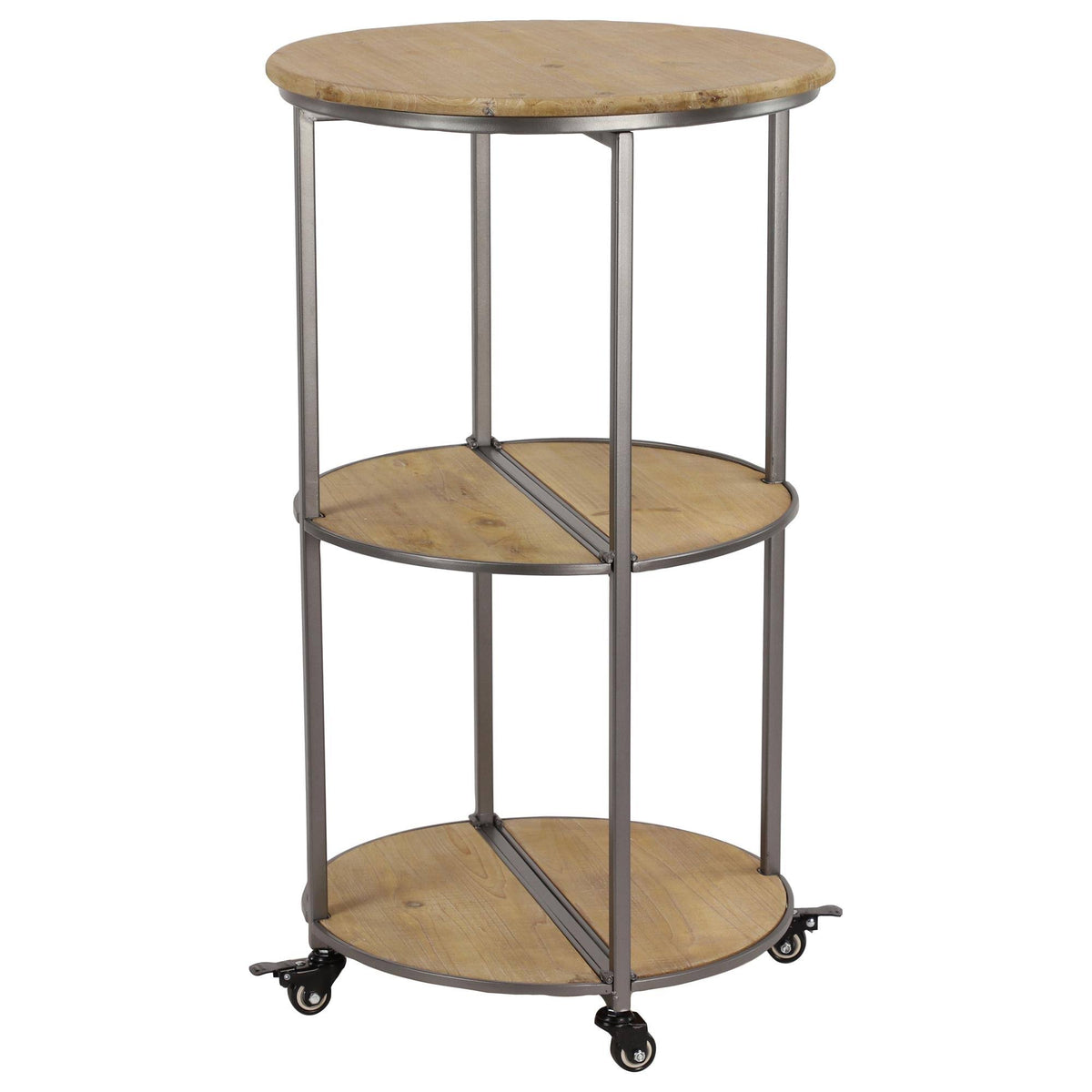 Light Brown Metal Bar Cart W422217