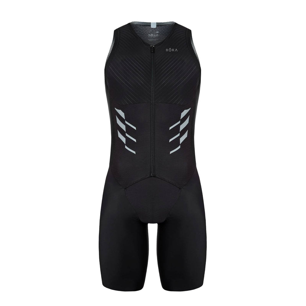 Black Sleeveless Tri Suit X3934