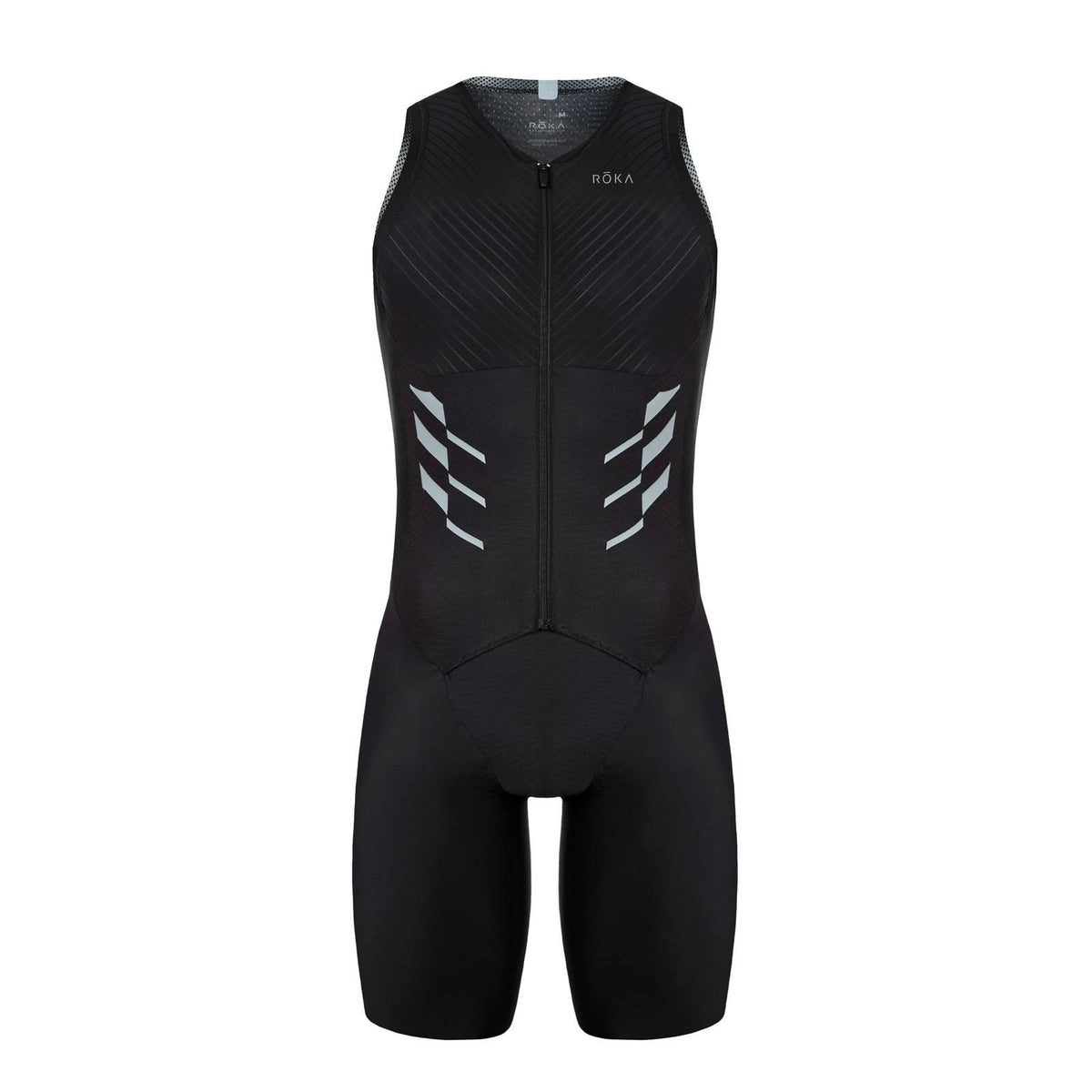 Black Sleeveless Tri Suit X3934