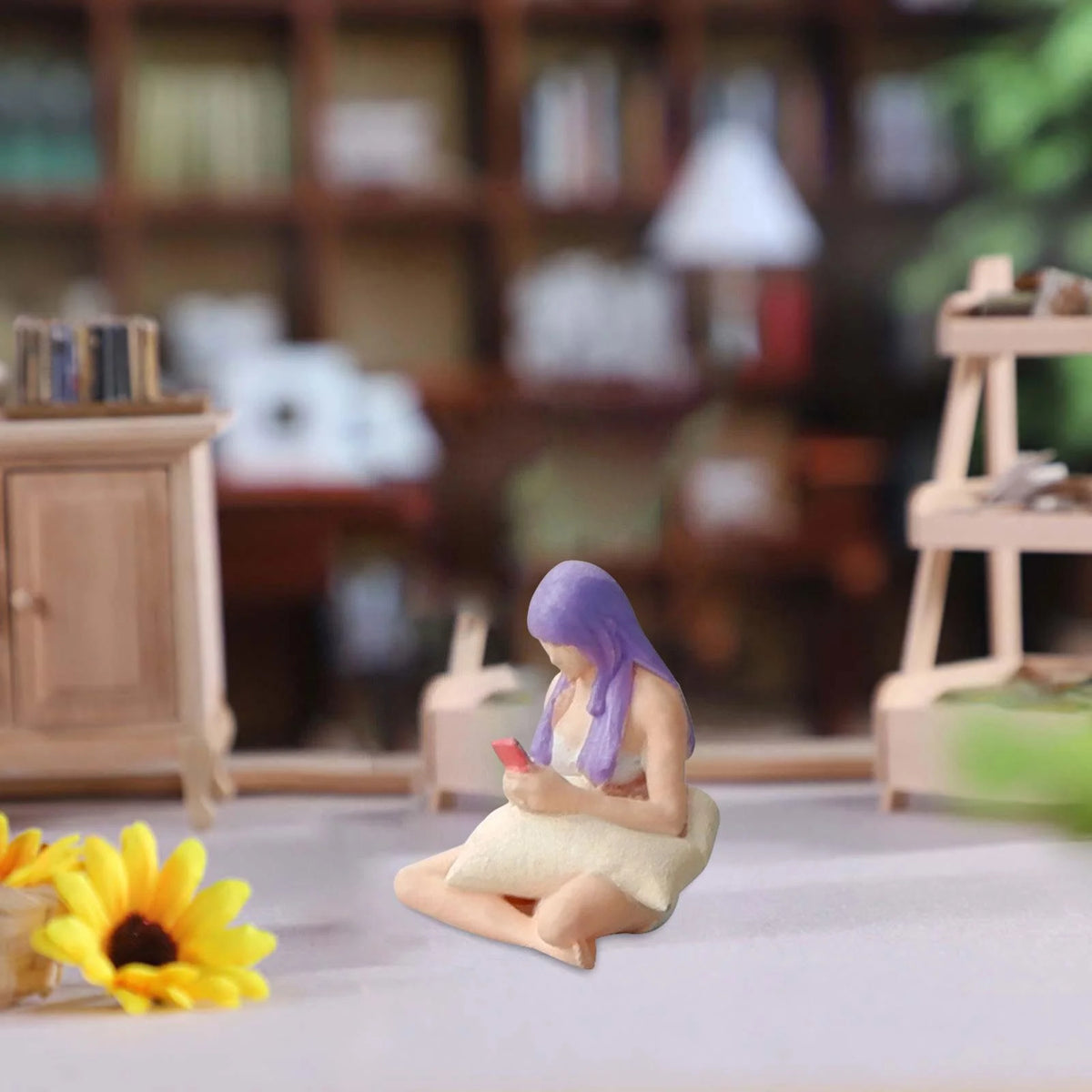 Simulation Girls Figures 1/64 People Figures Sand Table Ornament Tiny People Model DIY Crafts J96687