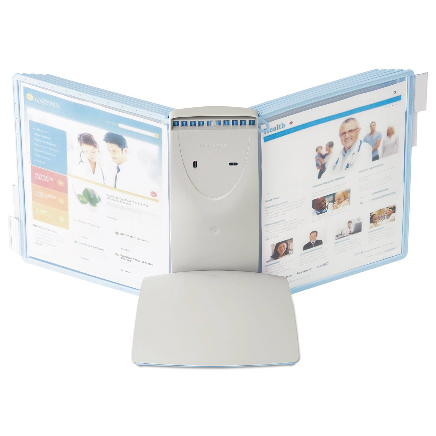 Blue/Gray Desk Reference System, 20 Sheet Capacity I12980
