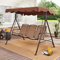 Outdoor Porch 3 Person Swing with Canopy C25398