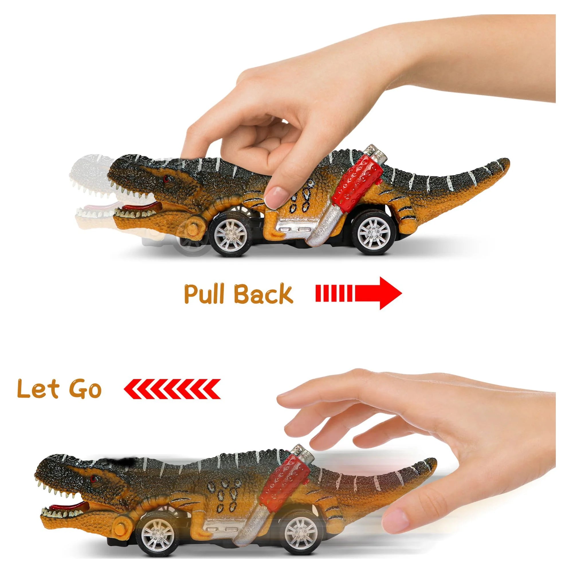 6 Pack Pull Back Dinosaur Cars K263224