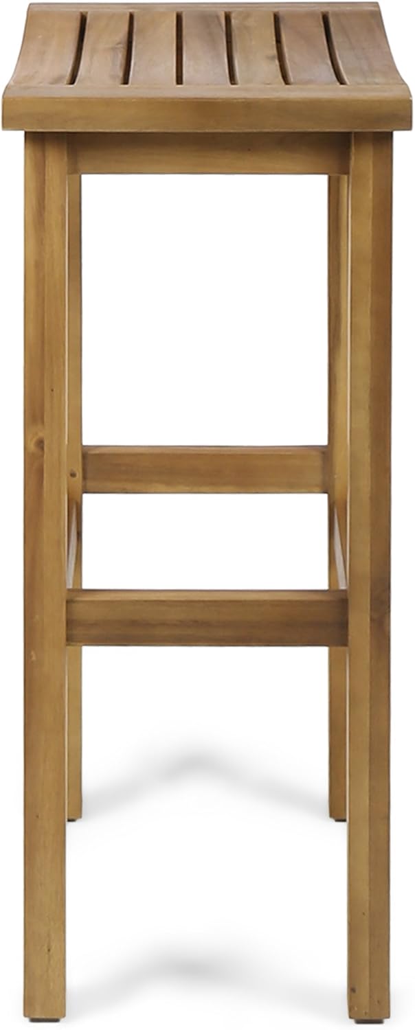 Natural Stained Acacia Wood Barstools, 4-Pcs Set V405