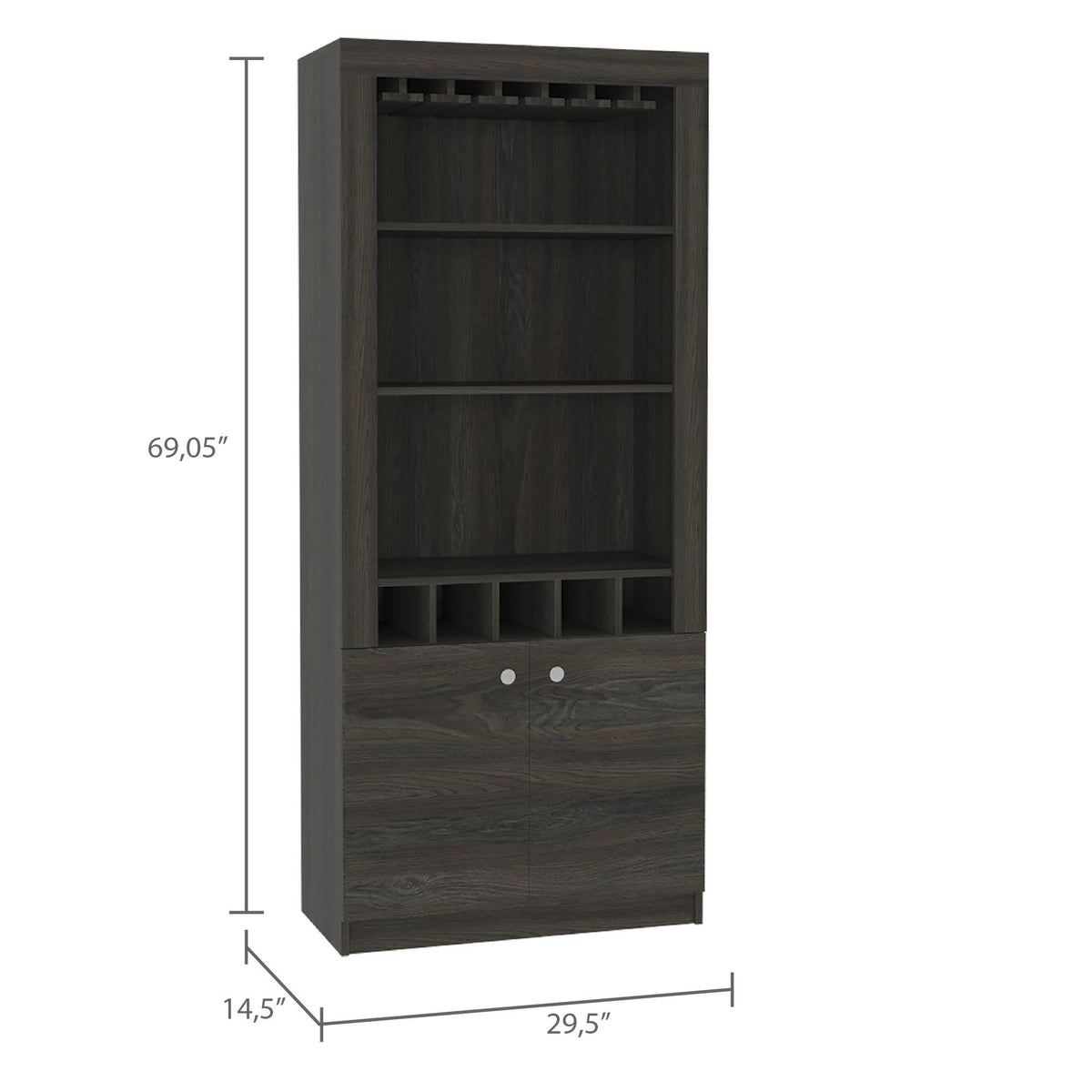 Black Wengue Bar Cabinet U314