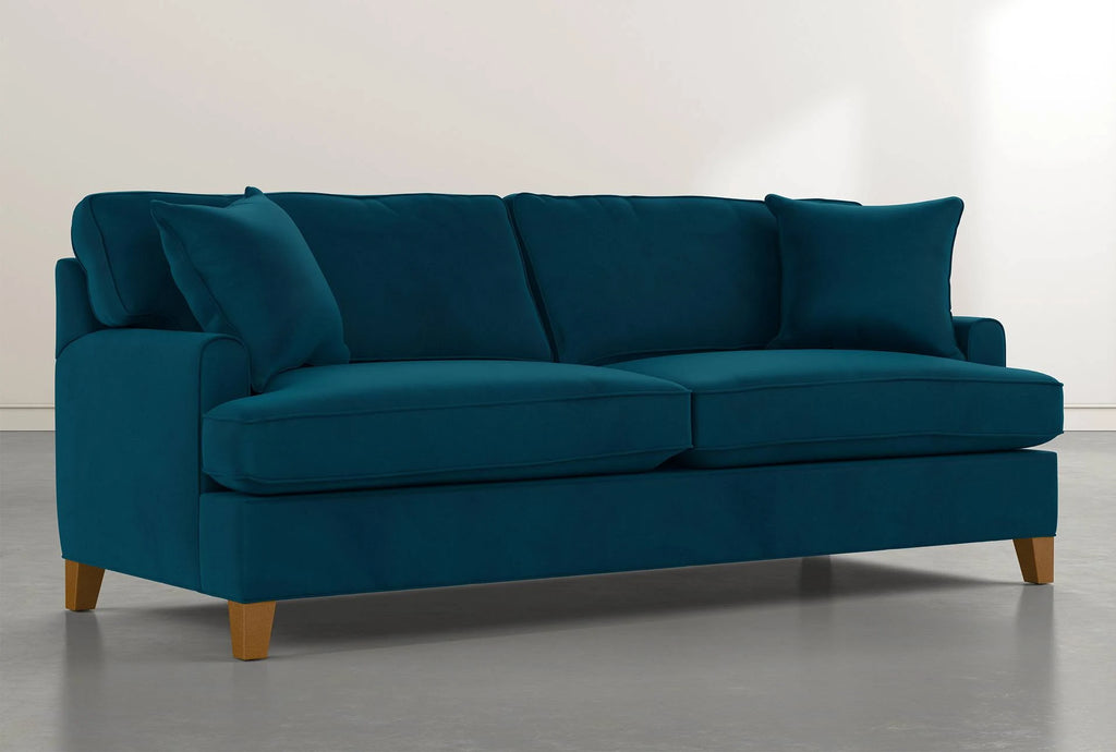 Teal Blue Velvet Sofa T62689