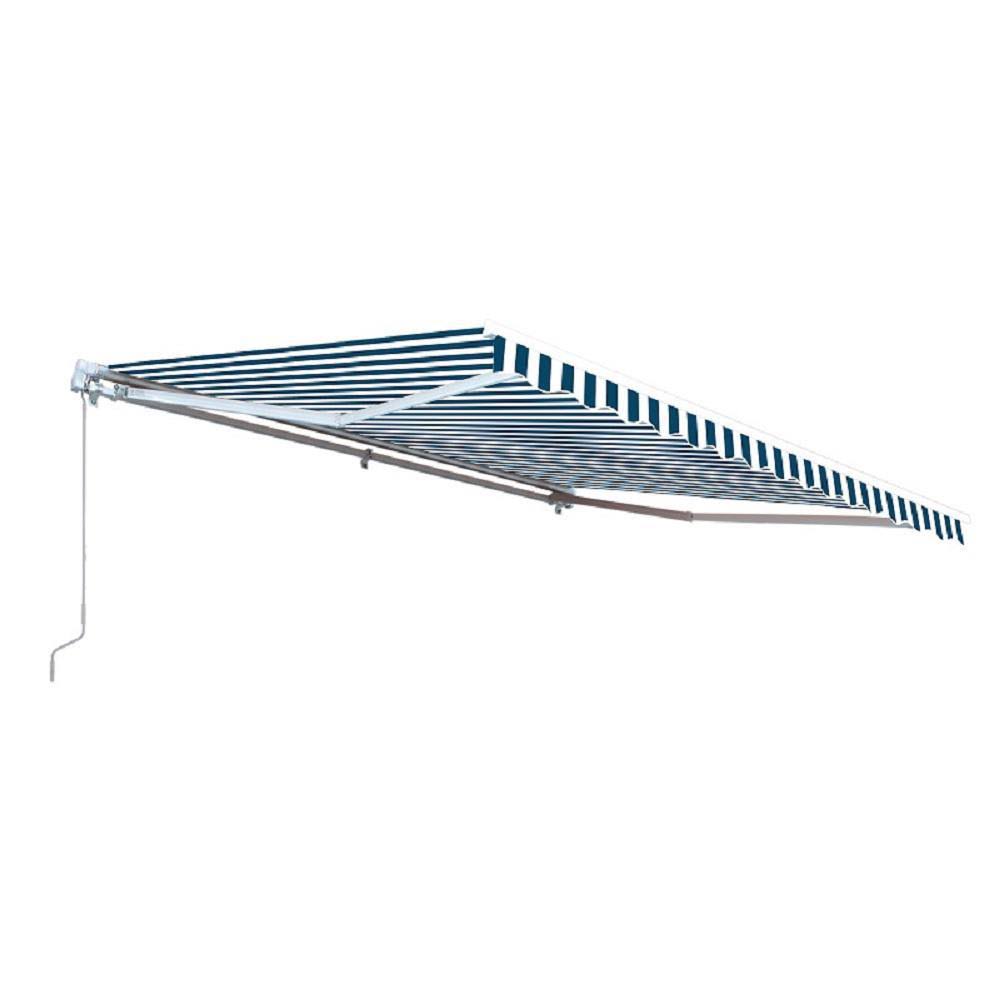 Blue/White Patio Awning Canopy RV Tent S1557