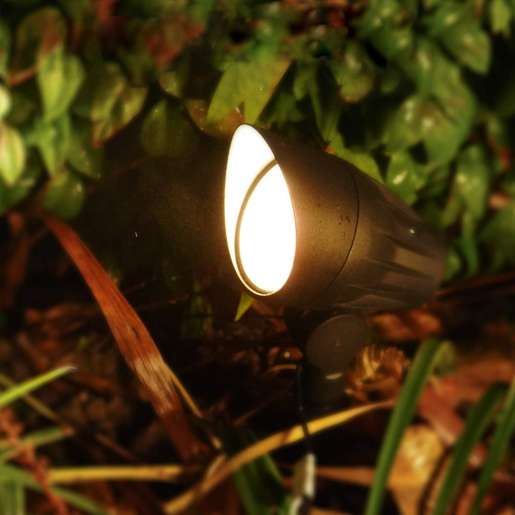 Halogen 50W Outdoor Spot Lights Waterproof Low Voltage Lighting with Spike Stand, 8 Pack C495