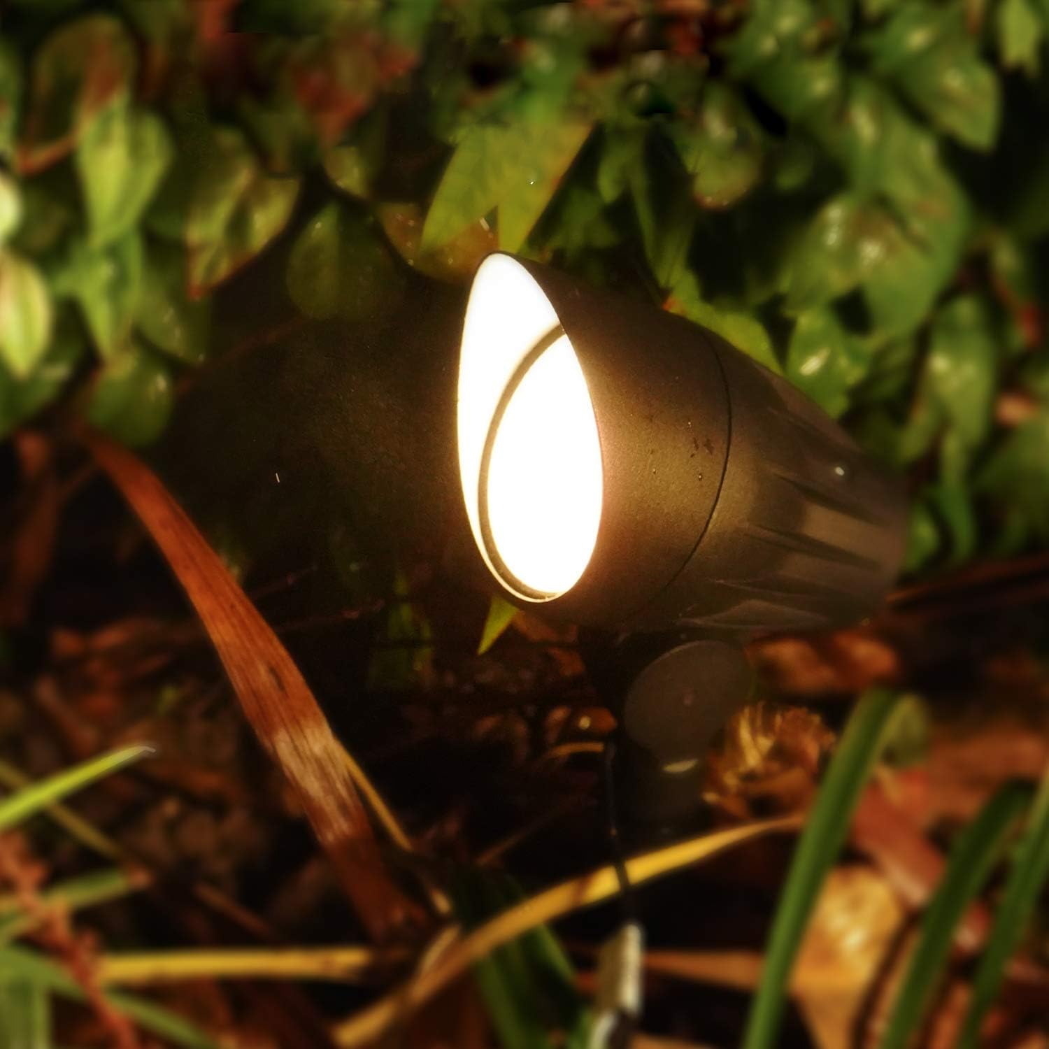 Halogen 50W Outdoor Spot Lights Waterproof Low Voltage Lighting with Spike Stand, 8 Pack C495