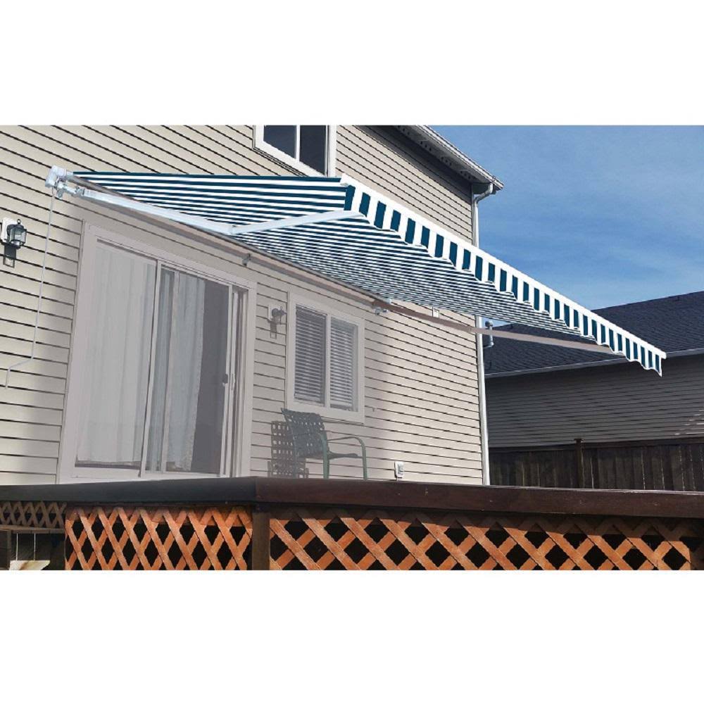 Blue/White Patio Awning Canopy RV Tent S1557