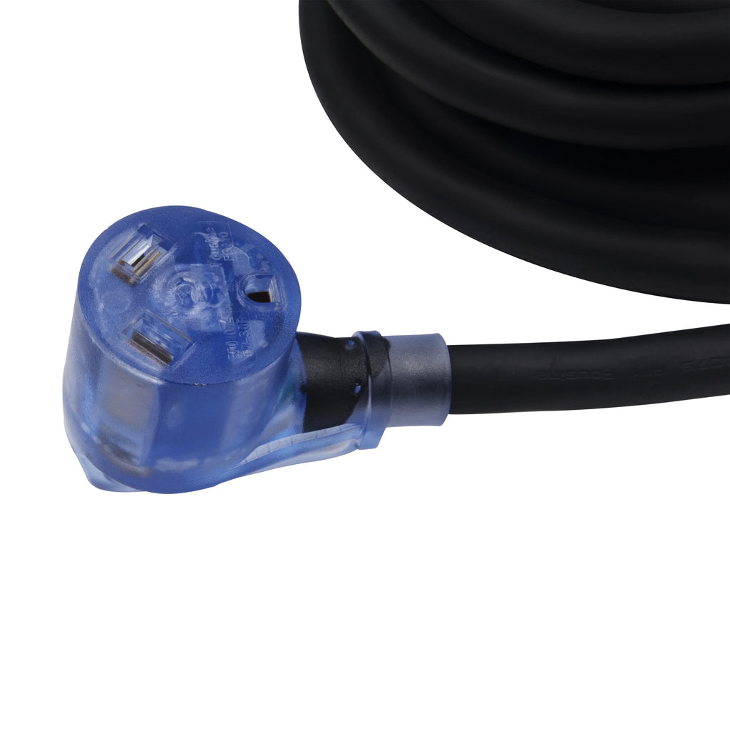 30 Amps RV Extension Cord with Lighted End, 30-feet Y2908