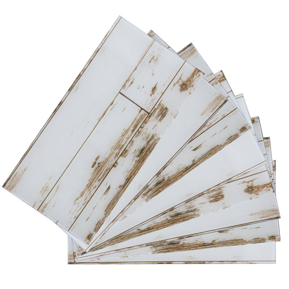 16-Pack 3-in x 6-in Glossy Glass Subway Peel & Stick Tile H723