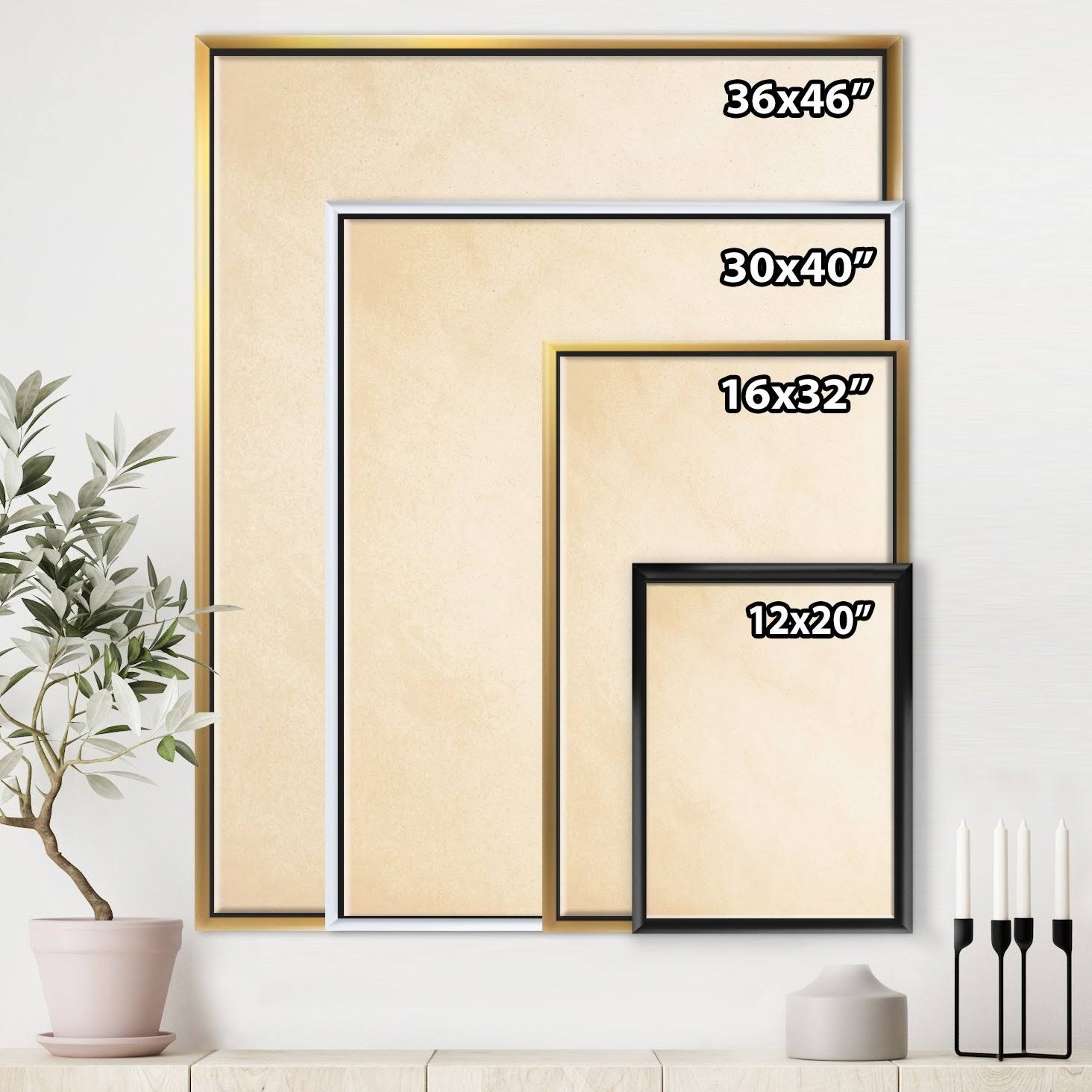 Black and Gold Glam Abstract Framed Canvas, 36 inch x 46 inch H730