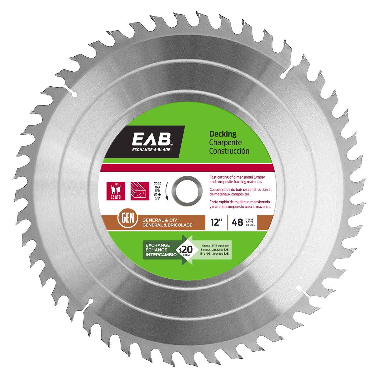 12-inch 48 Teeth Carbide Decking Saw Blade B570425