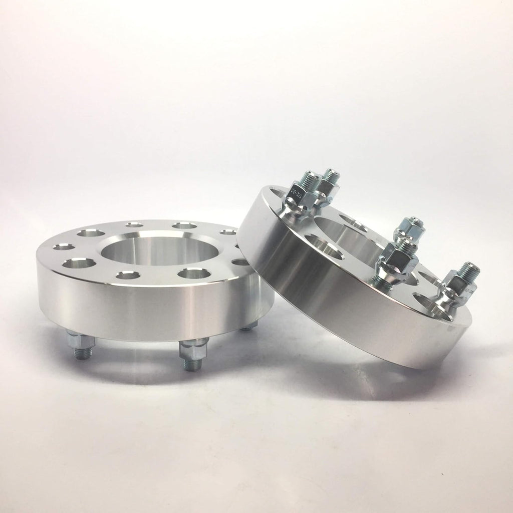 4 Pieces 1" 25mm Conversion Wheel Adapters 5x5.5 to 5x135 5x139.7 to 5x135 1/2" Stud Center Bore 87.1mm with Open End Lug Nuts M128484