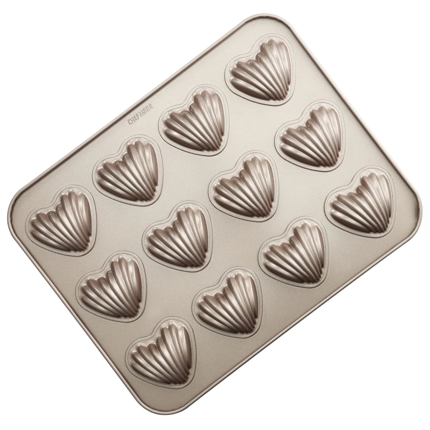 12-Cavity Non-Stick Heart-shaped Madeleine Mold Cake Pan Q820