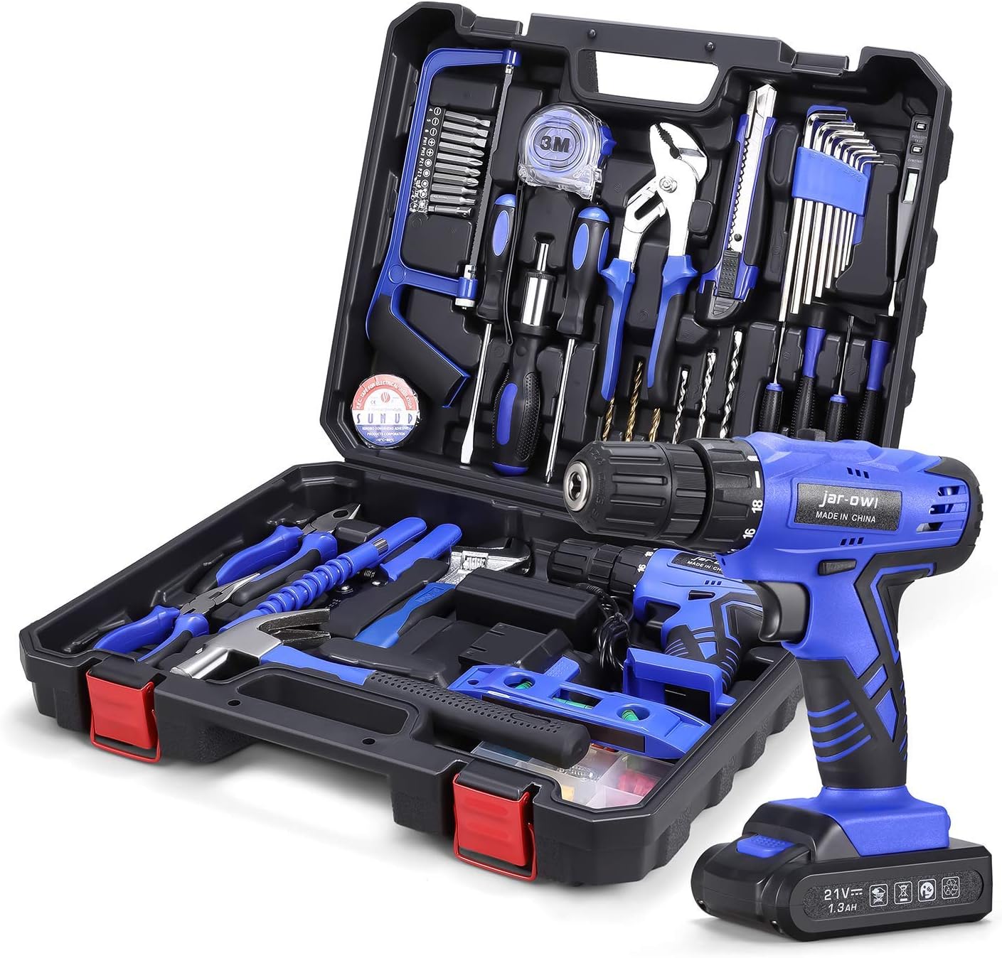 108 Piece Power Tool Combo Kit with 16.8V Cordless Drill M653