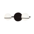 2 Light Matte Black Bath Bar H1483