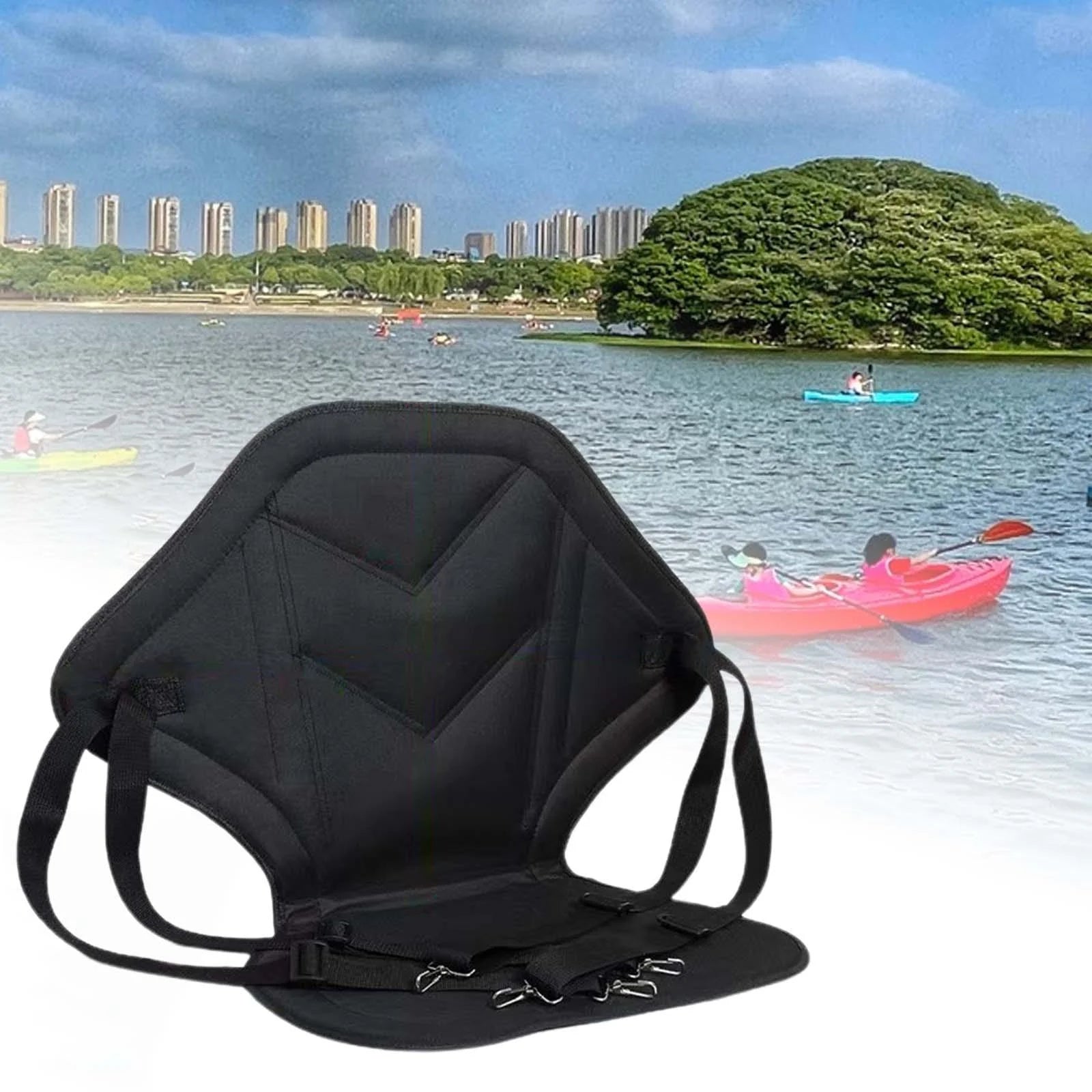 Padded Canoe Seat with Back Support for Kayak Z739254