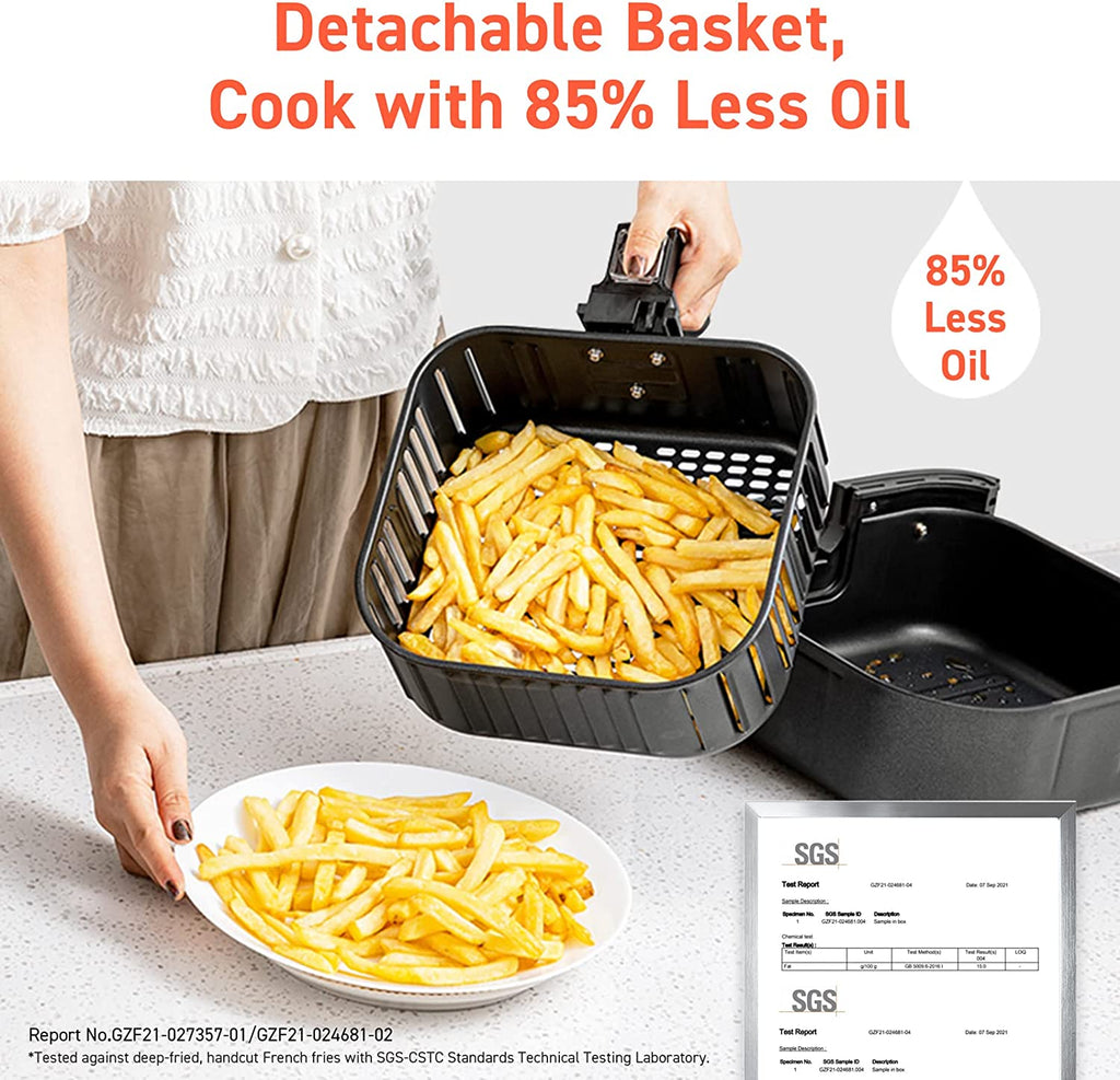 5.8QT Nonstick Air Fryer Oven Combo with Square Basket I1037