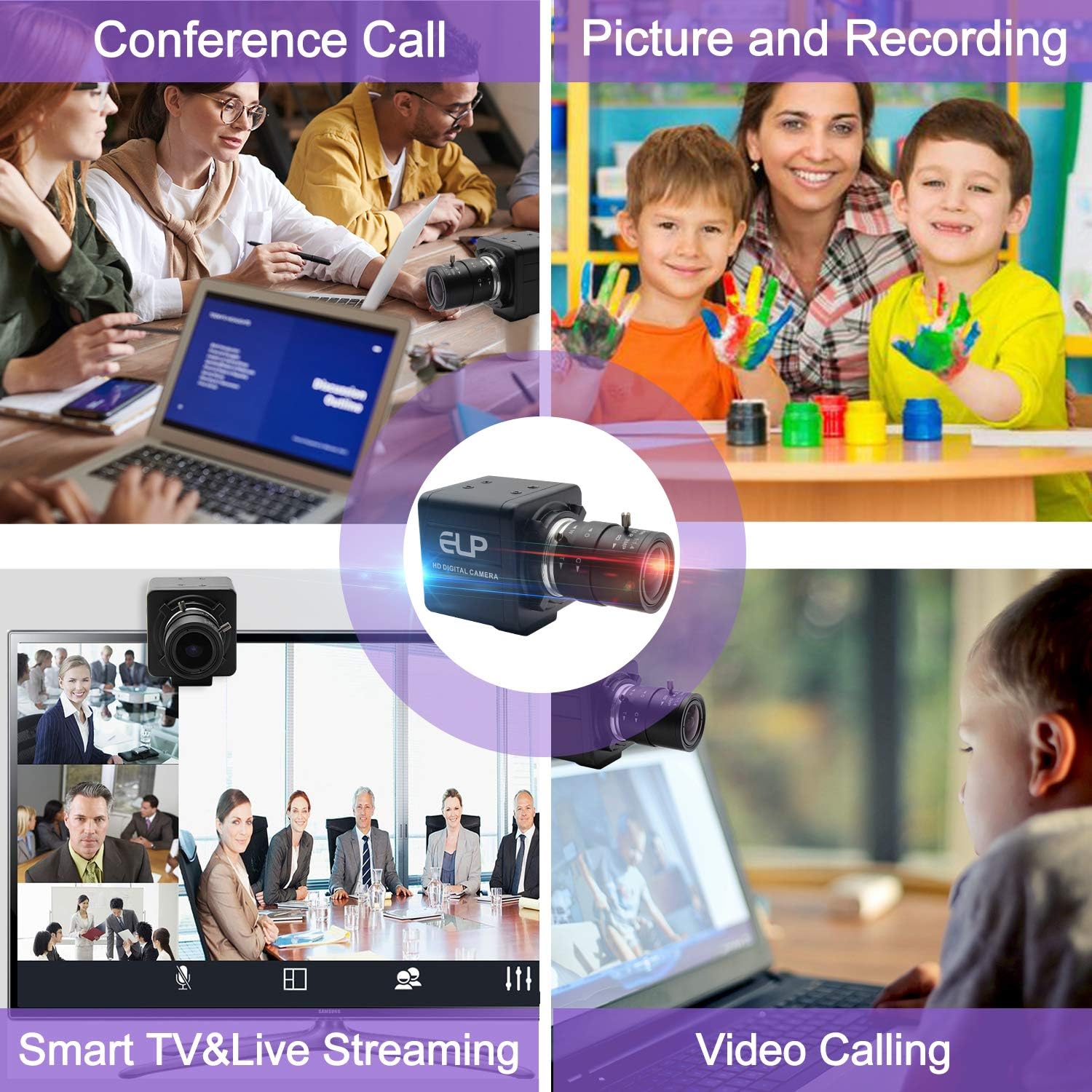 2MP 1080P USB Webcam with Varifocal Lens L827